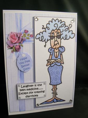 Stella Says Laughter is the Best Medicine Quick Card by Audrey Wilson