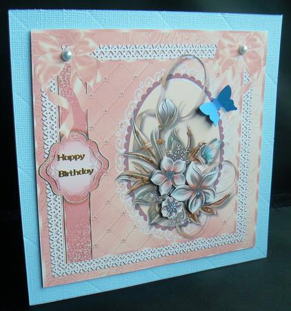 Peach Winter Florals by Audrey Wilson