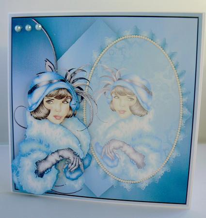 Art Deco Reflections 6x6 Card Front by Audrey Wilson