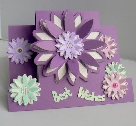 Pop Up Flowers Centre Step Card by Audrey Wilson