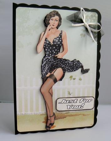1950's Pin Up Girl Eva Grace (black) by Audrey Wilson