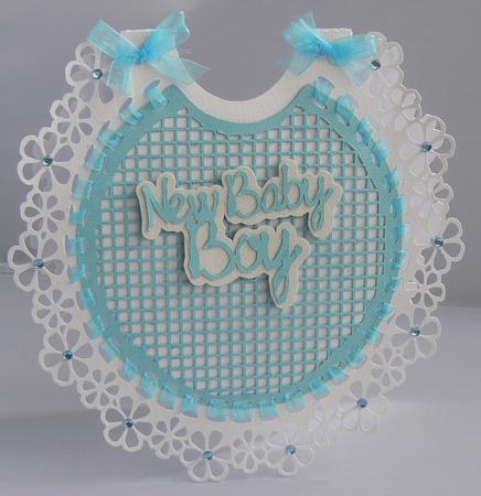 New Baby Boy/girl Bib Card by Audrey Wilson