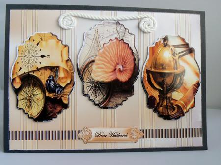 Around the World Travel Panel Card Front by Audrey Wilson