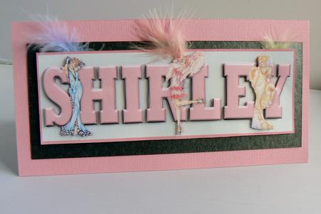 Deco Delight Shirley Large Dl Name Card by Audrey Wilson