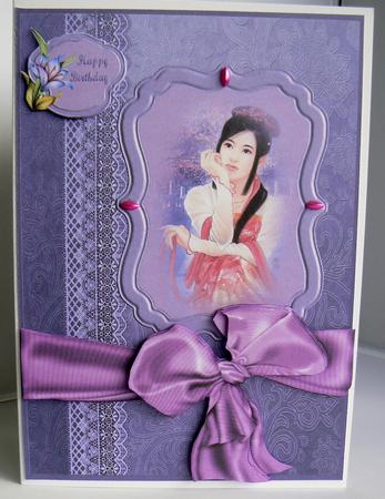 Asian Lilac's Card Front by Audrey Wilson