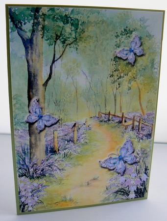 A4 Bluebell Wood and Butterflies Topper by Audrey Wilson
