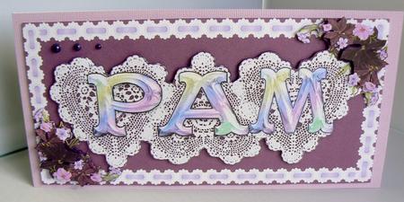 Dl Lace Heart "pam" Card Topper with Decoupage by Audrey Wilson
