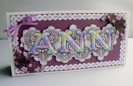 Dl Lace Heart "ann" Card Topper with Decoupage by Audrey Wilson