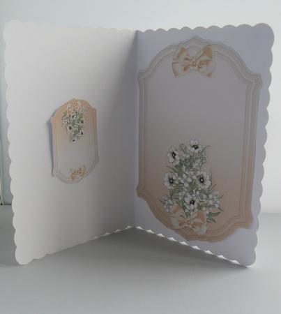 White Anemones on a Cream Background Insert Plates by Audrey Wilson