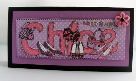 Birthday Chloe Large Dl Quick Card 3D Decoupage by Audrey Wilson