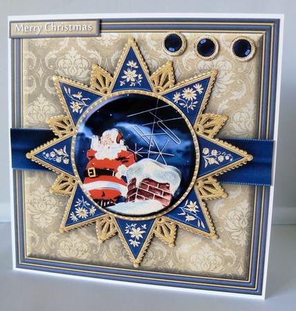 Santa on the Roof 8x8 Mini Kit by Audrey Wilson