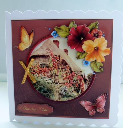 Petunia Cottage 8" Square Card Mini-kit by Audrey Wilson