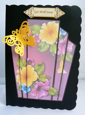 Art Deco Stacker Topper - Petunias by Audrey Wilson