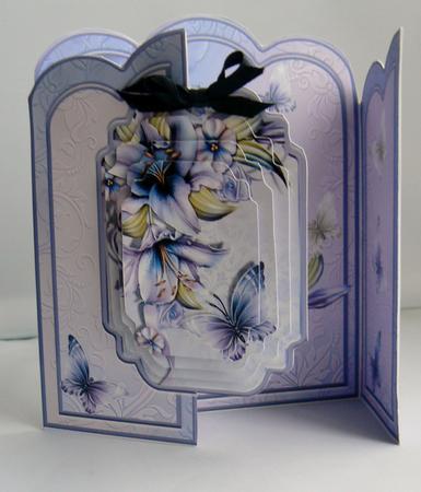 Lily Flutters Gate Fold Card Kit with Envelope by Audrey Wilson