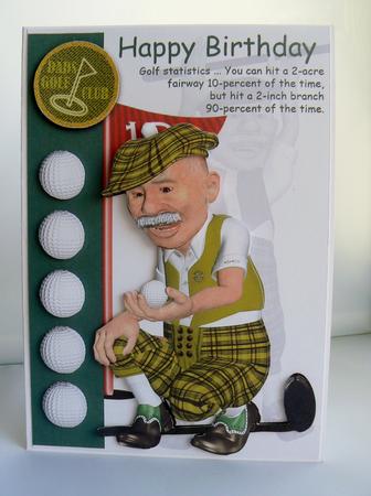 Golf Birthday Greeting Card Step by Step by Audrey Wilson