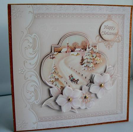 White Christmas Sleigh Ride Topper & Decoupage by Audrey Wilson
