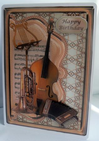 Envelop Old Music Male Card by Audrey Wilson