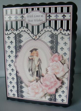 Vintage Graduation Girl Card Topper & Decoupage by Audrey Wilson