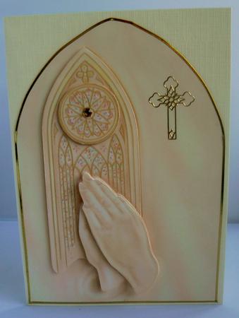 Religious Hands Quick Card - Christmas or Sympathy by Audrey Wilson