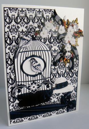 Corner Card Summer in Black and White by Audrey Wilson