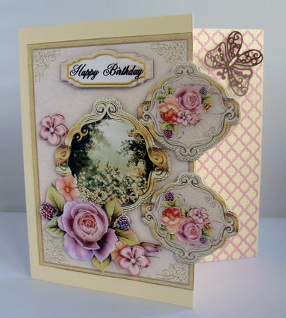 Floral Card with Two Side Panels by Audrey Wilson