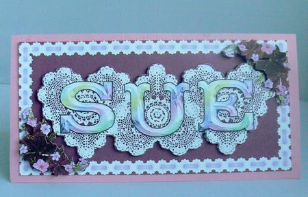 Dl Lace Heart "sue" Card Topper with Decoupage by Audrey Wilson