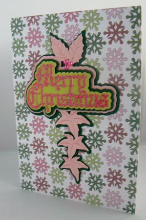 Merry Christmas with Holly and Ivy A5 Topper by Audrey Wilson