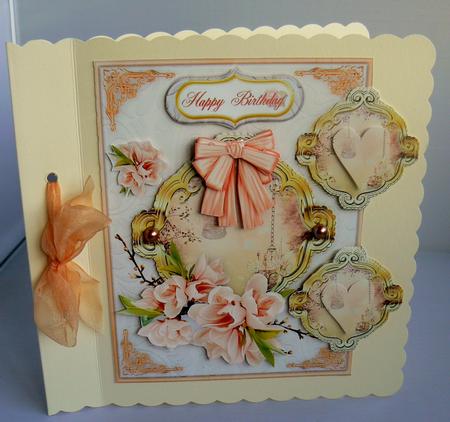 Lovely Female Card with Two Side Panels by Audrey Wilson
