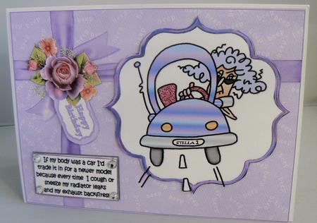 Stella and Her Old Car Quick Card by Audrey Wilson