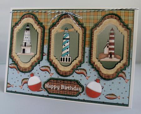 Panels Male Card Lighthouses by Audrey Wilson
