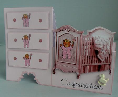New Baby Girl 3 Drawer by Audrey Wilson