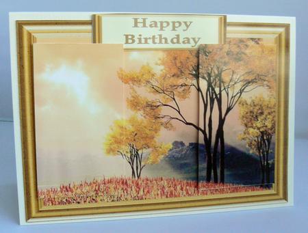 A Golden Sky Scene Card Front by Audrey Wilson