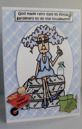 Stella Loves Her Gardening Quick Card by Audrey Wilson
