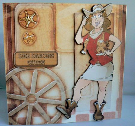 Line Dancer Lady (red) Mini Kit by Audrey Wilson
