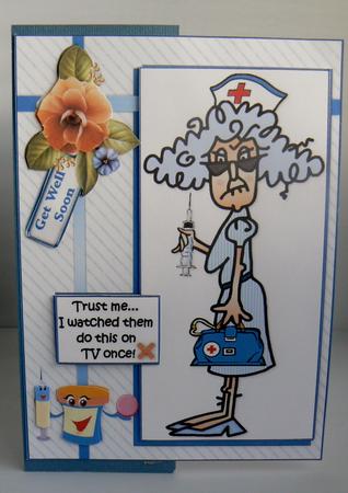 Nurse Stella Get Well Soon Quick Card by Audrey Wilson