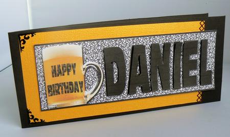 Happy Birthday Daniel Large Dl (black) by Audrey Wilson