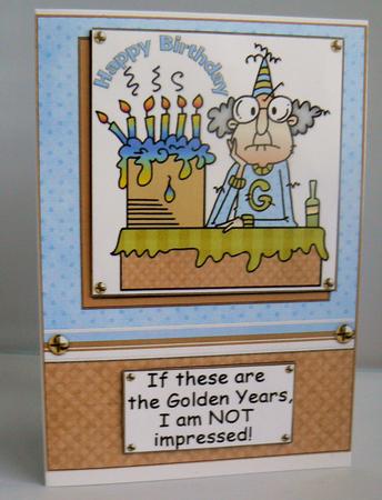 Gus in His Golden Years Quick Card by Audrey Wilson