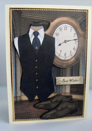 Male Card Gentlemans Clothes 2 by Audrey Wilson