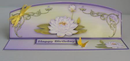 Lotus Flower Arched Large Dl Easel Card Mini Kit by Audrey Wilson