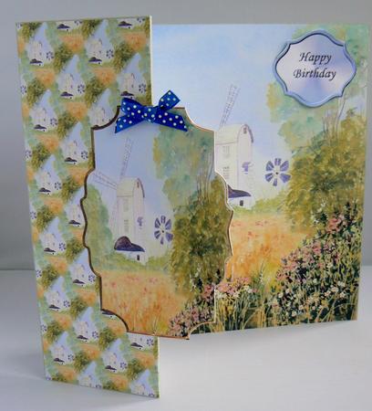 Windmill Fold Back Card by Audrey Wilson