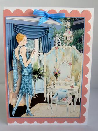Art Deco Blue Boudoir by Audrey Wilson