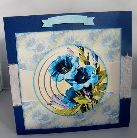 Beautiful 6x6 Torn Strip Vintage Flowers Quick Card by Audrey Wilson