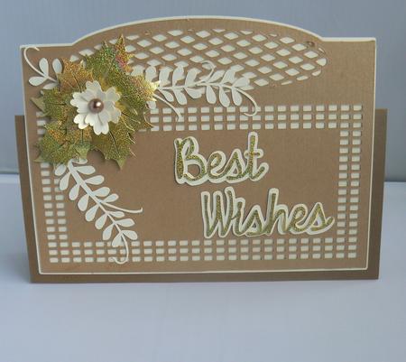 Lattice And Leaves Card 1  by Audrey Wilson