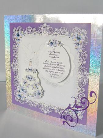 A Silver Wedding Anniversary Cake Recipe (1) 8x8 Card Topper by Audrey Wilson