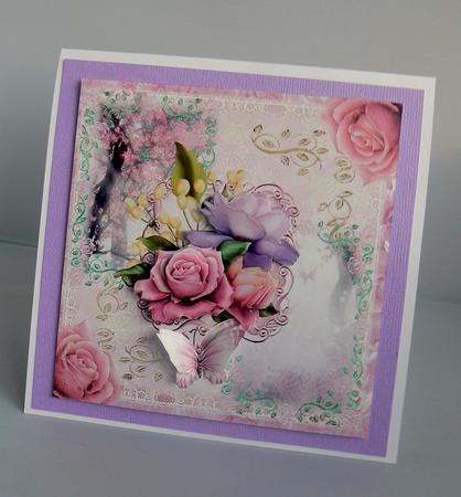 Beautiful Belle Rose Topper 8x8 by Audrey Wilson