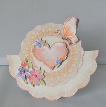 Peaches and Cream Wobble Card by Audrey Wilson
