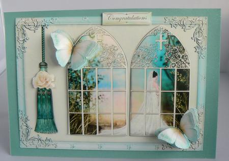 Church Wedding Double Window by Audrey Wilson
