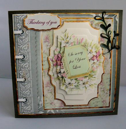 Sorry for Your Loss Card with a Topper by Audrey Wilson