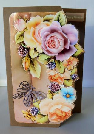 Medley of Roses Over the Edge Card by Audrey Wilson