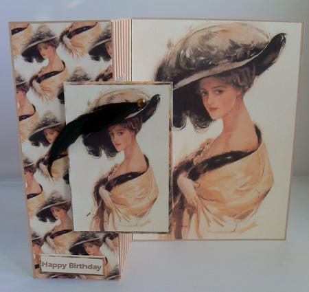 Lady of Elegance Fold Back Card and Toppers by Audrey Wilson